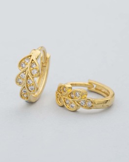Designer Earrings Pink Stone Studded Hoop For Women Cz Hoop Style Ear 5 00